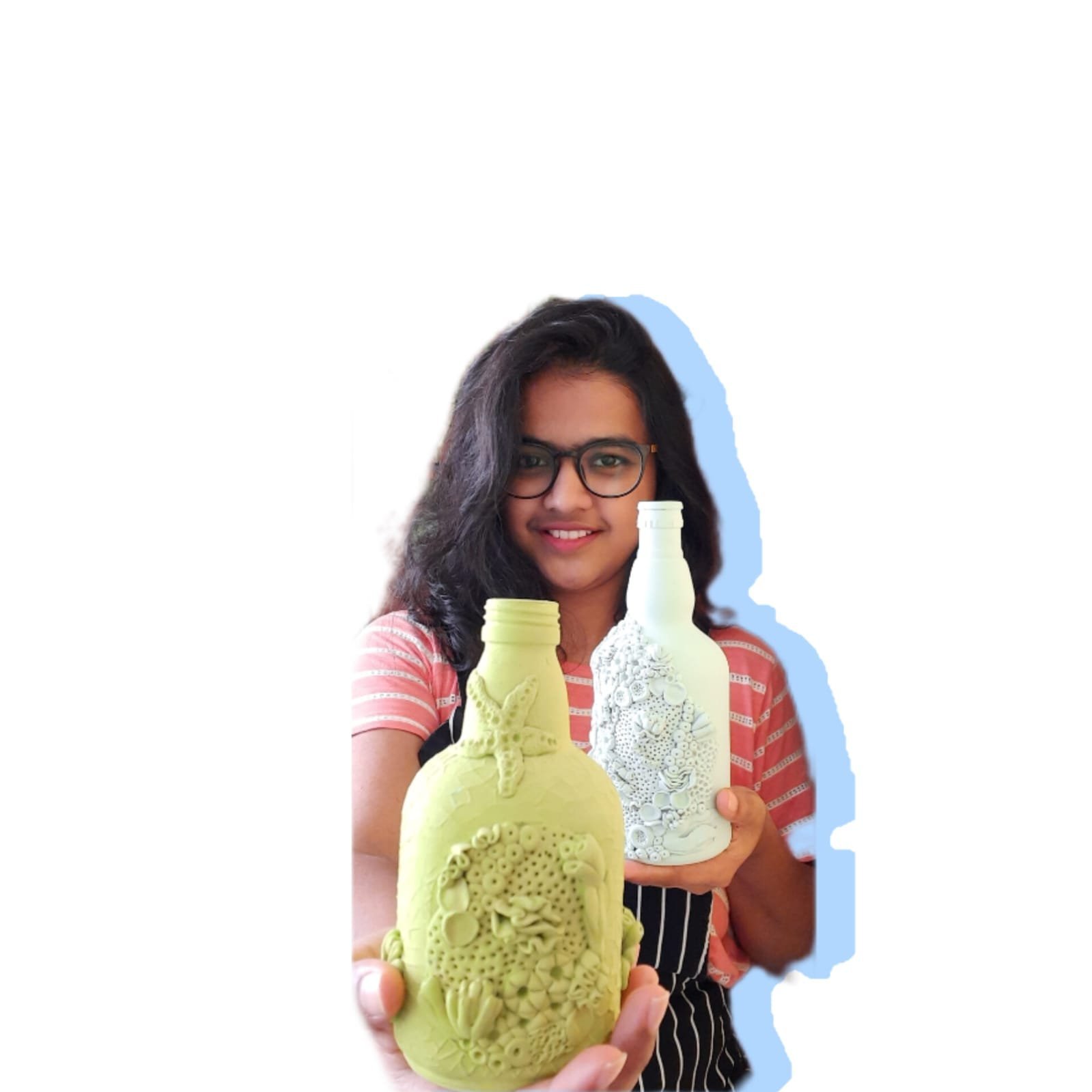Leena's bottle art